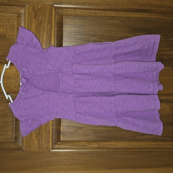 Cat&Jack: ABSOLUTELY ADORABLE 💜Dress w/Keyhole Back/Bow, Flutter Sleeve,XS(4/5) - Picture 2 of 8